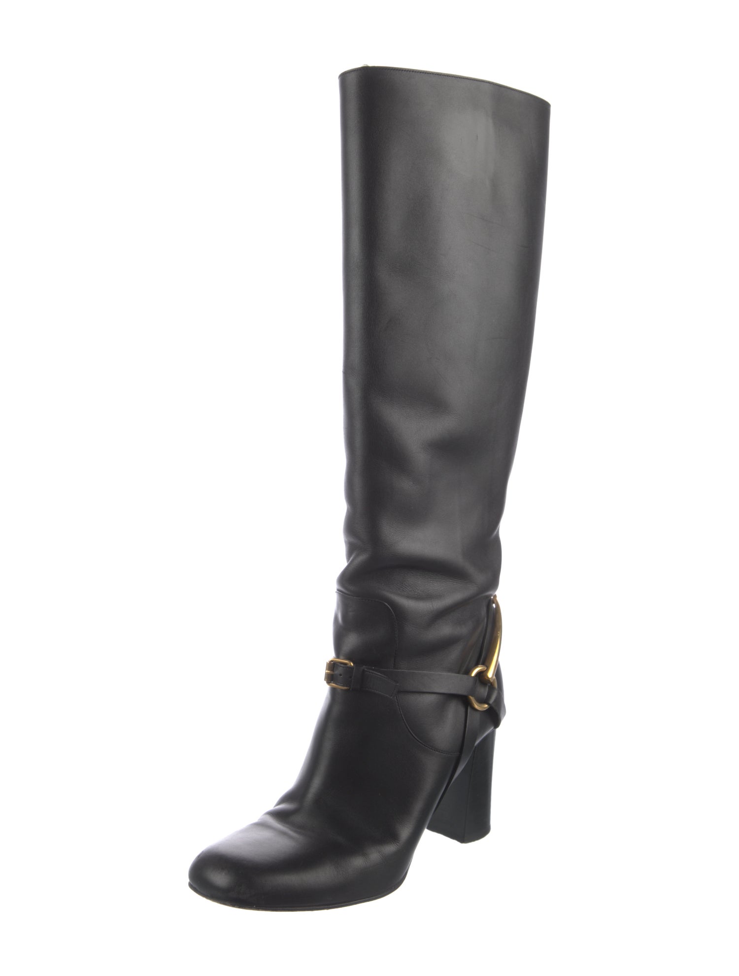 Gucci Leather Riding Boots