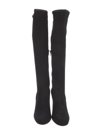 Gucci Web Accent Canvas Sock Boots