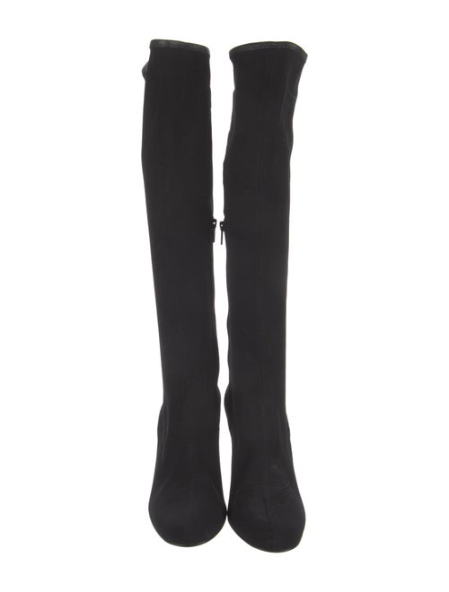 Gucci Web Accent Canvas Sock Boots