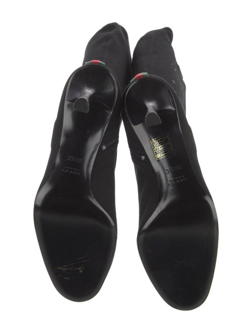 Gucci Web Accent Canvas Sock Boots