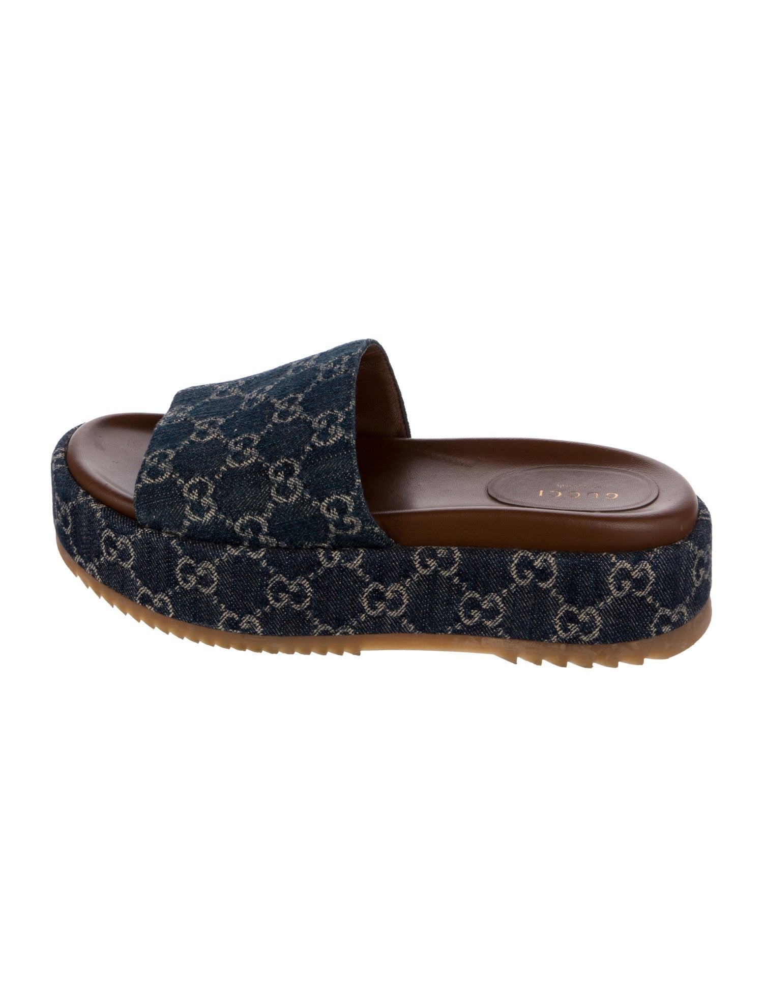 Gucci GG Denim Denim Slides