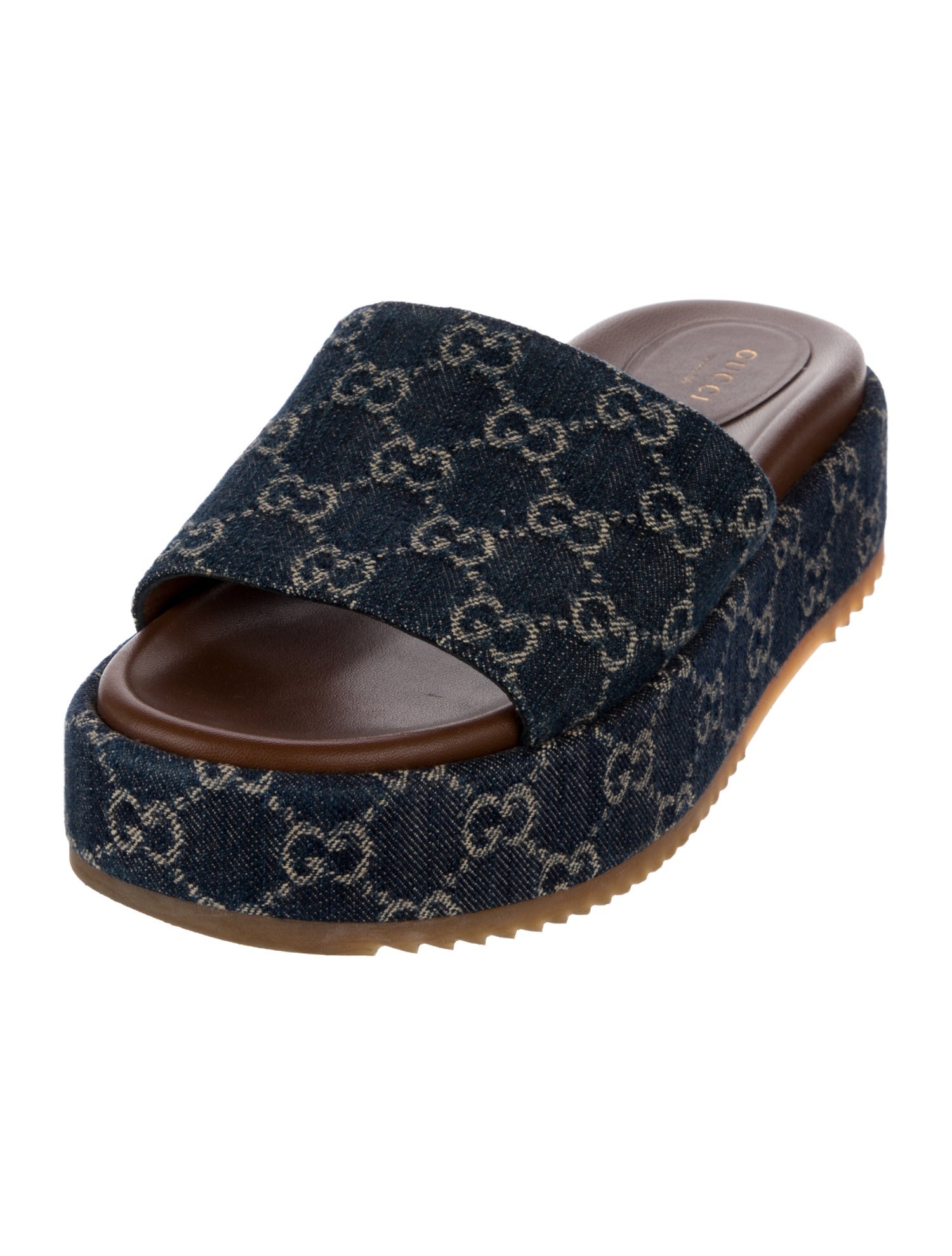 Gucci GG Denim Denim Slides