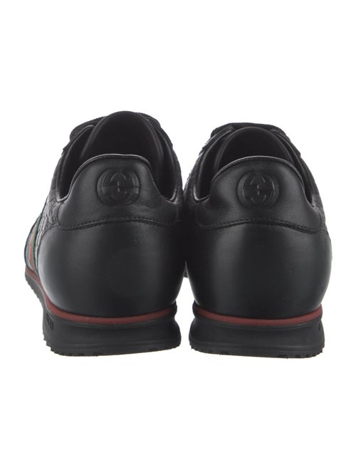Gucci Web Accent Leather Sneakers