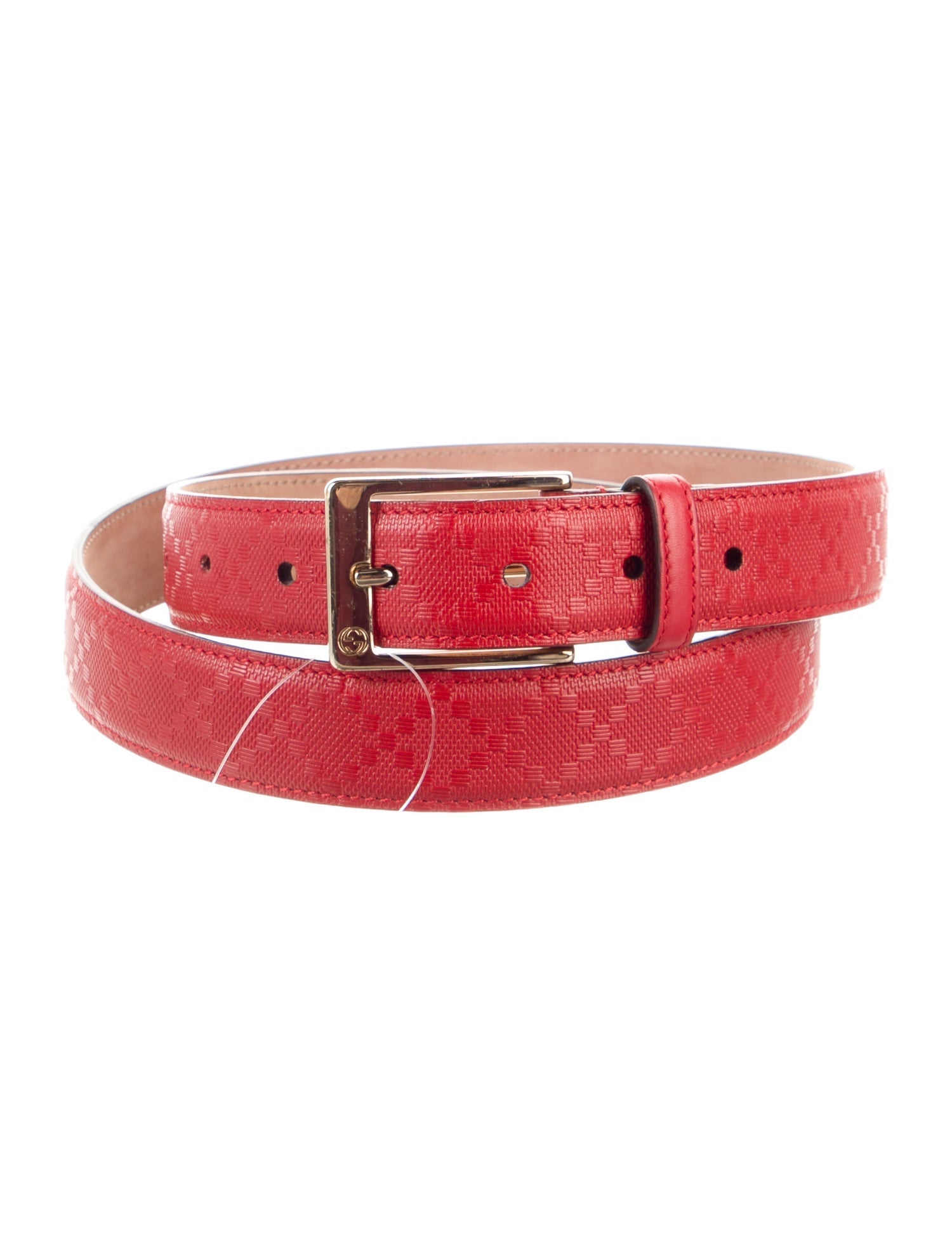 Gucci Diamante Print Skinny Waist Belt