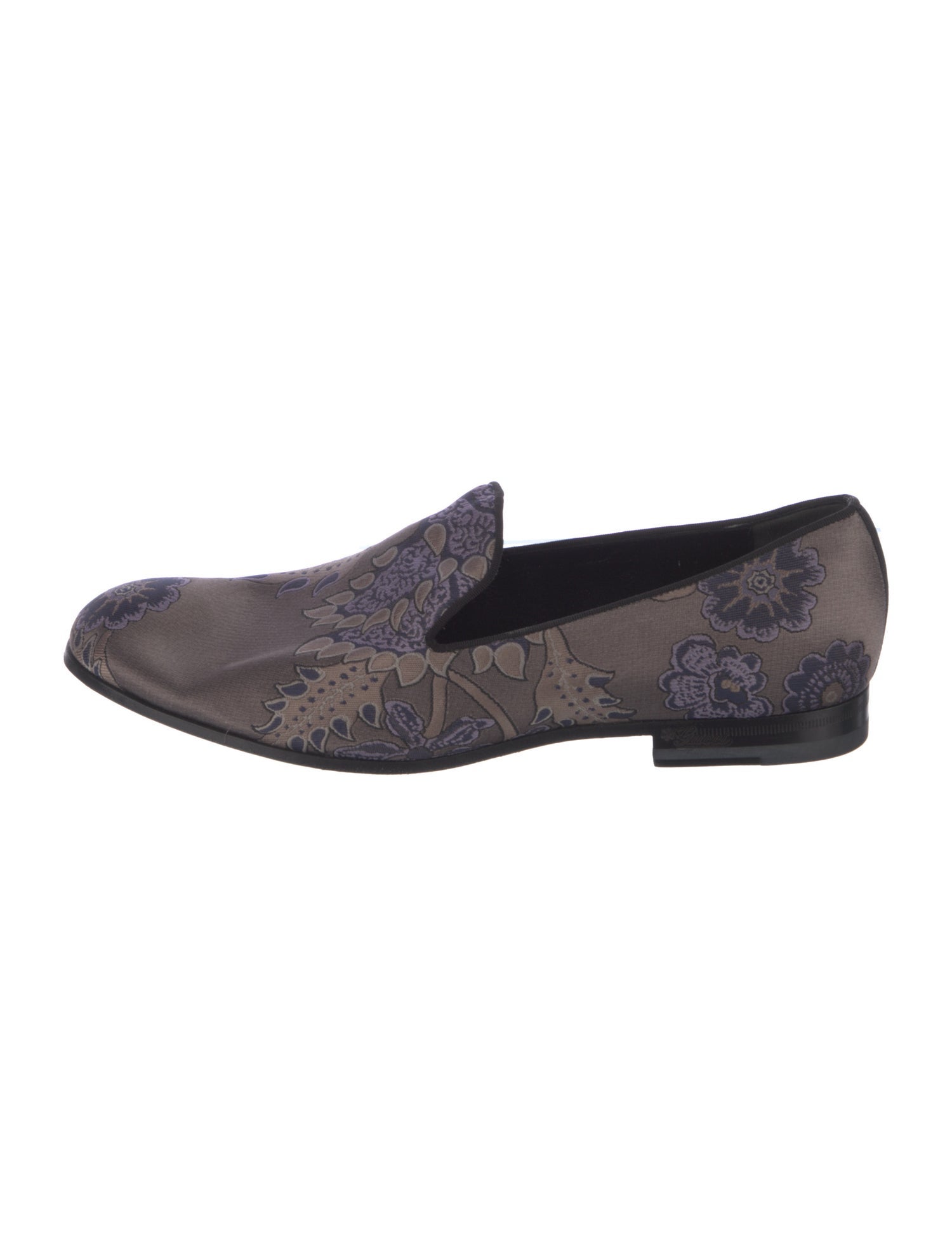 Gucci Satin Printed Loafers