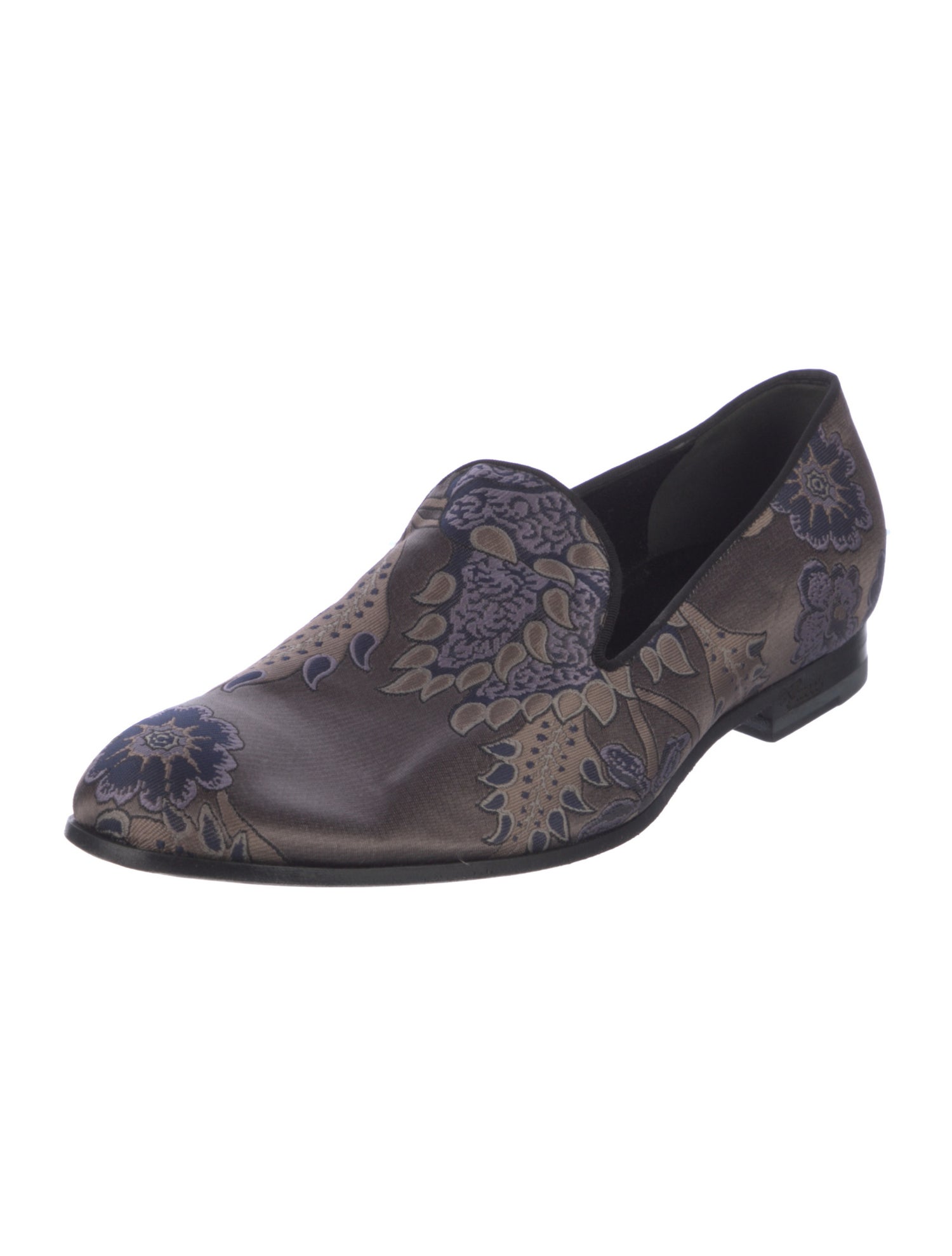 Gucci Satin Printed Loafers