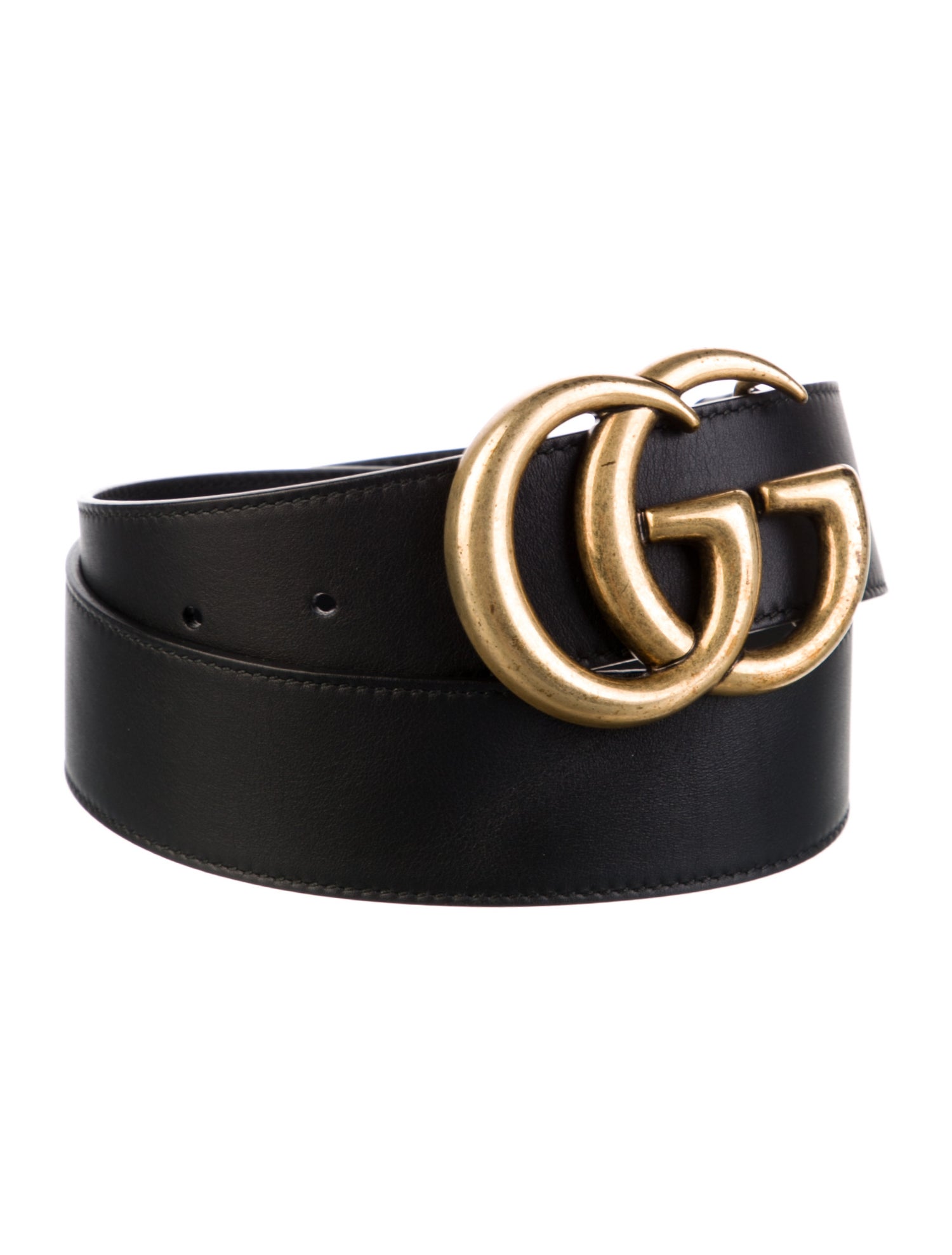 Gucci Running GG Logo Leather Belt