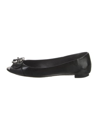 Gucci Double G Logo Patent Leather Flats