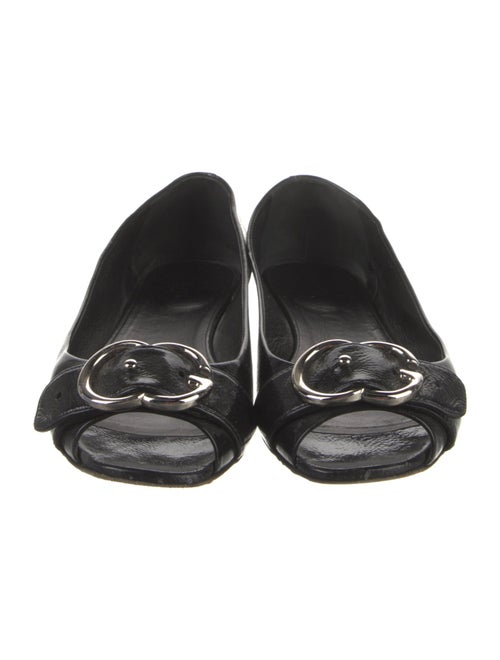 Gucci Double G Logo Patent Leather Flats