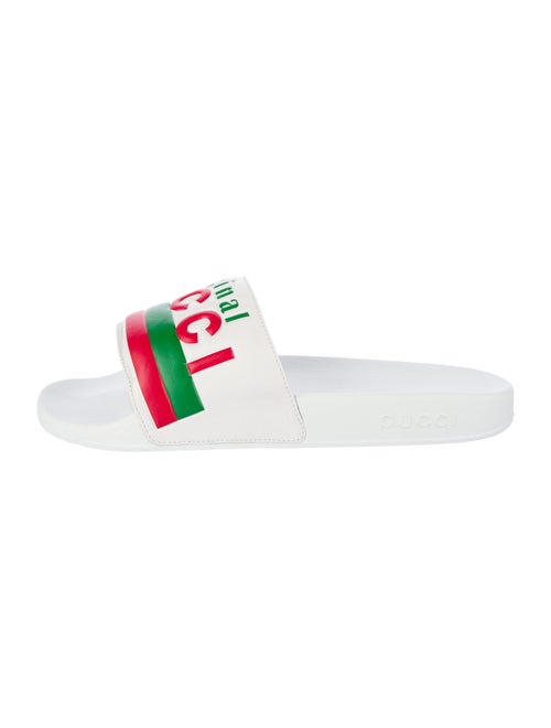 Gucci Web Accent Leather Slides