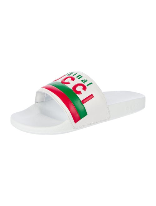 Gucci Web Accent Leather Slides