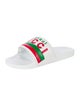 Gucci Web Accent Leather Slides