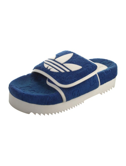 Gucci x Adidas Terry Cloth Striped Slides