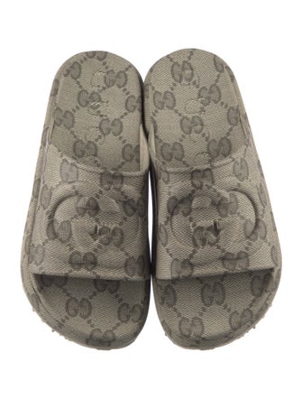 Gucci Interlocking G Logo Rubber Slides