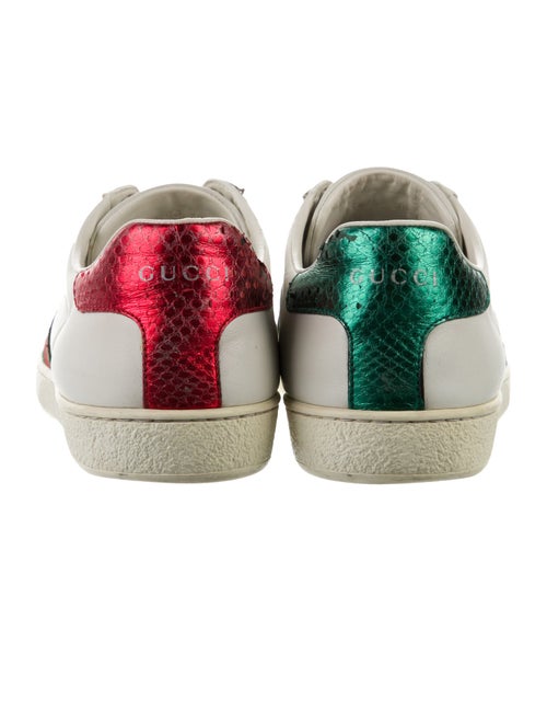 Gucci Web Accent Leather Sneakers