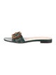 Gucci Bamboo Accent Leather Slides