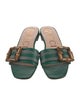 Gucci Bamboo Accent Leather Slides