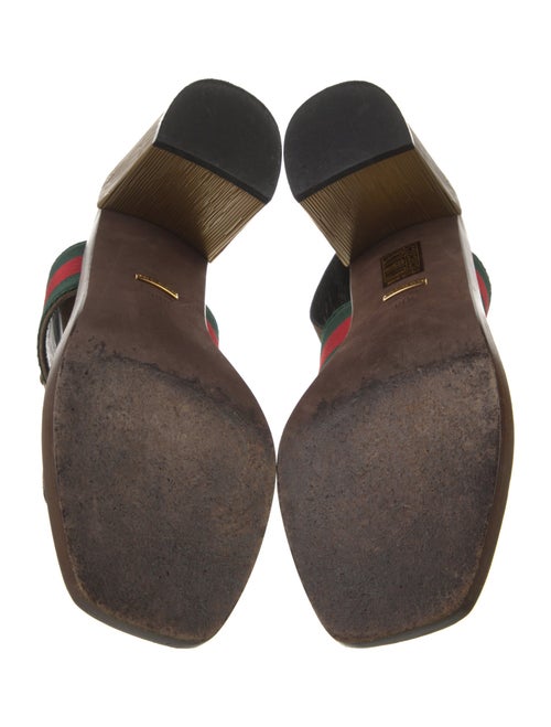 Gucci Web Accent Suede Slingback Sandals