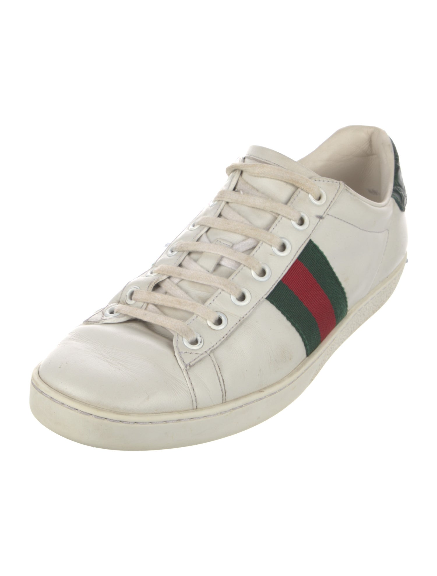 Gucci Web Accent Leather Sneakers