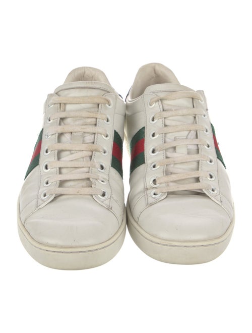 Gucci Web Accent Leather Sneakers