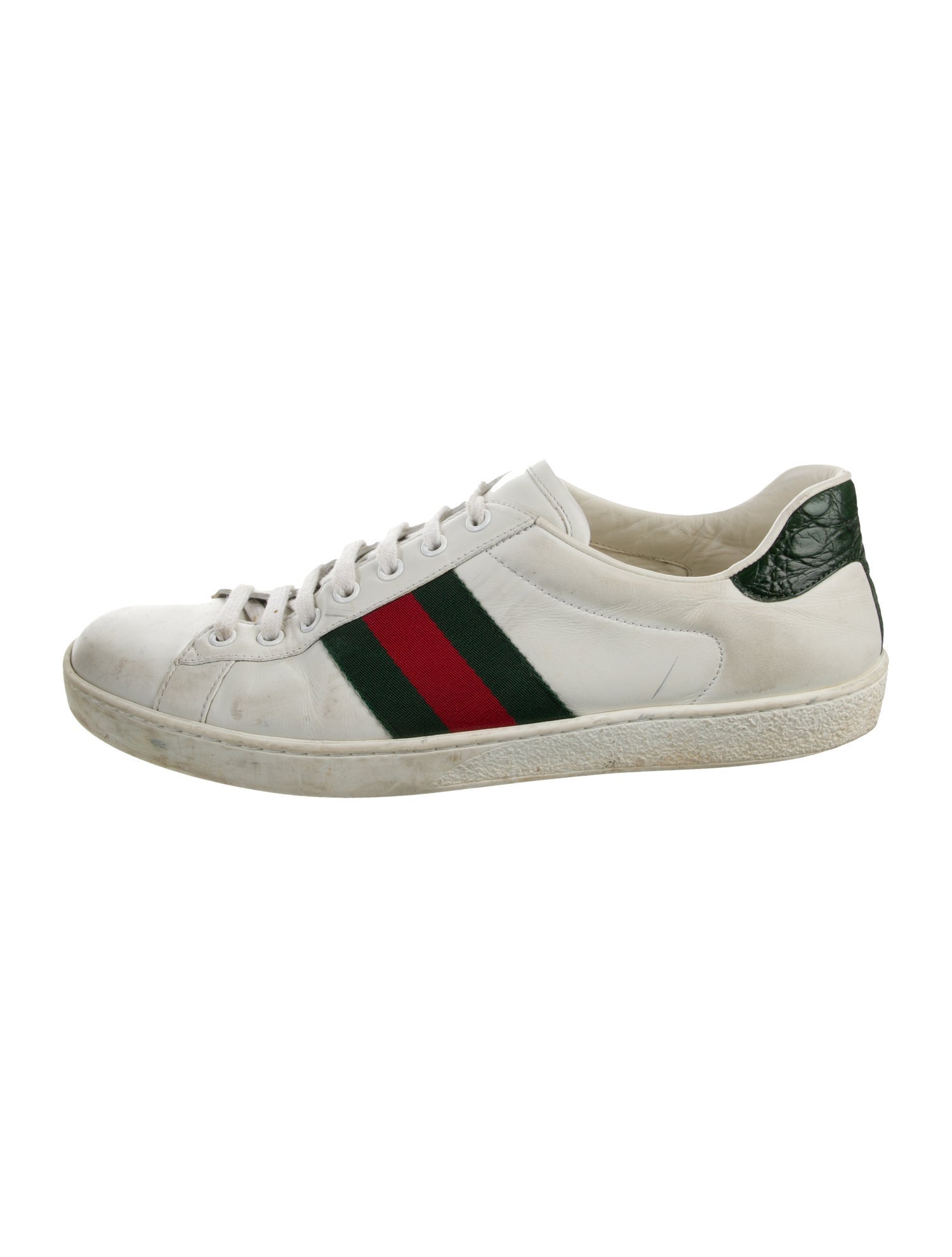 Gucci Leather Animal Print Sneakers