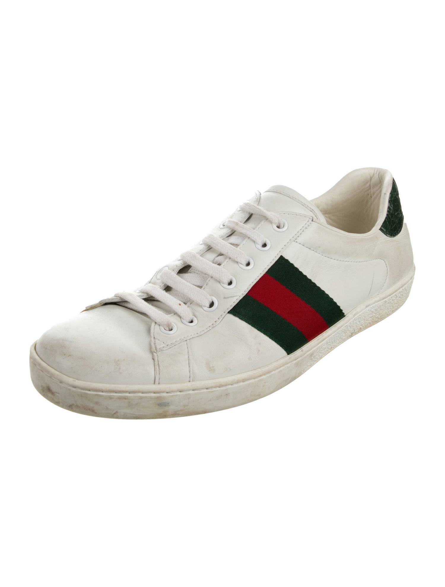Gucci Leather Animal Print Sneakers