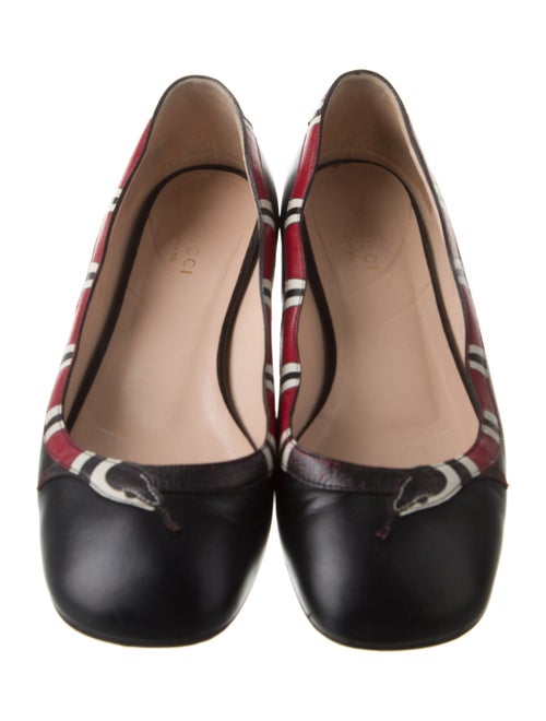 Gucci Kingsnake Leather Ballet Flats