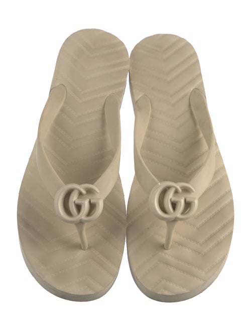 Gucci Double G Logo Rubber Flip Flops