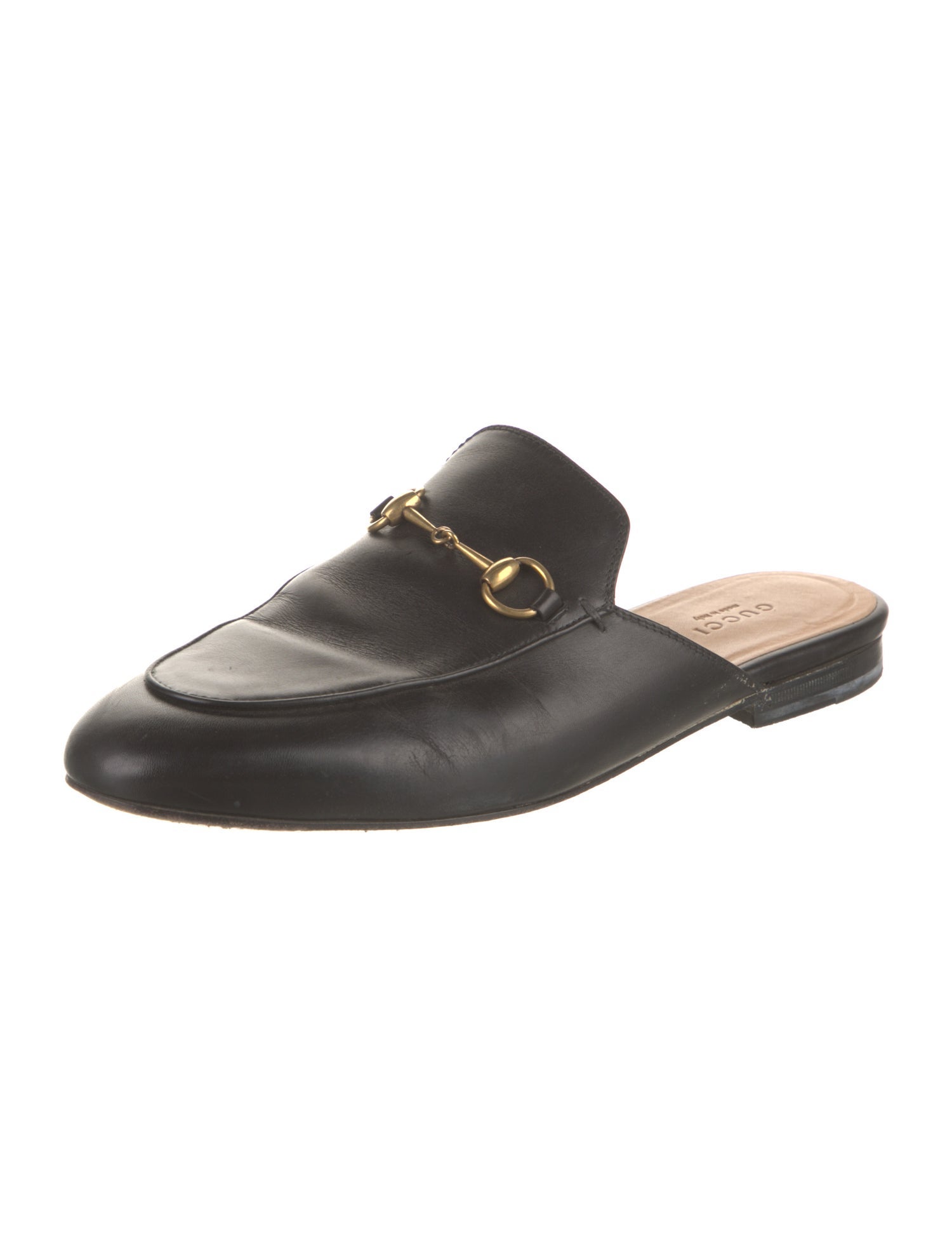 Gucci Horsebit Accent Leather Mules
