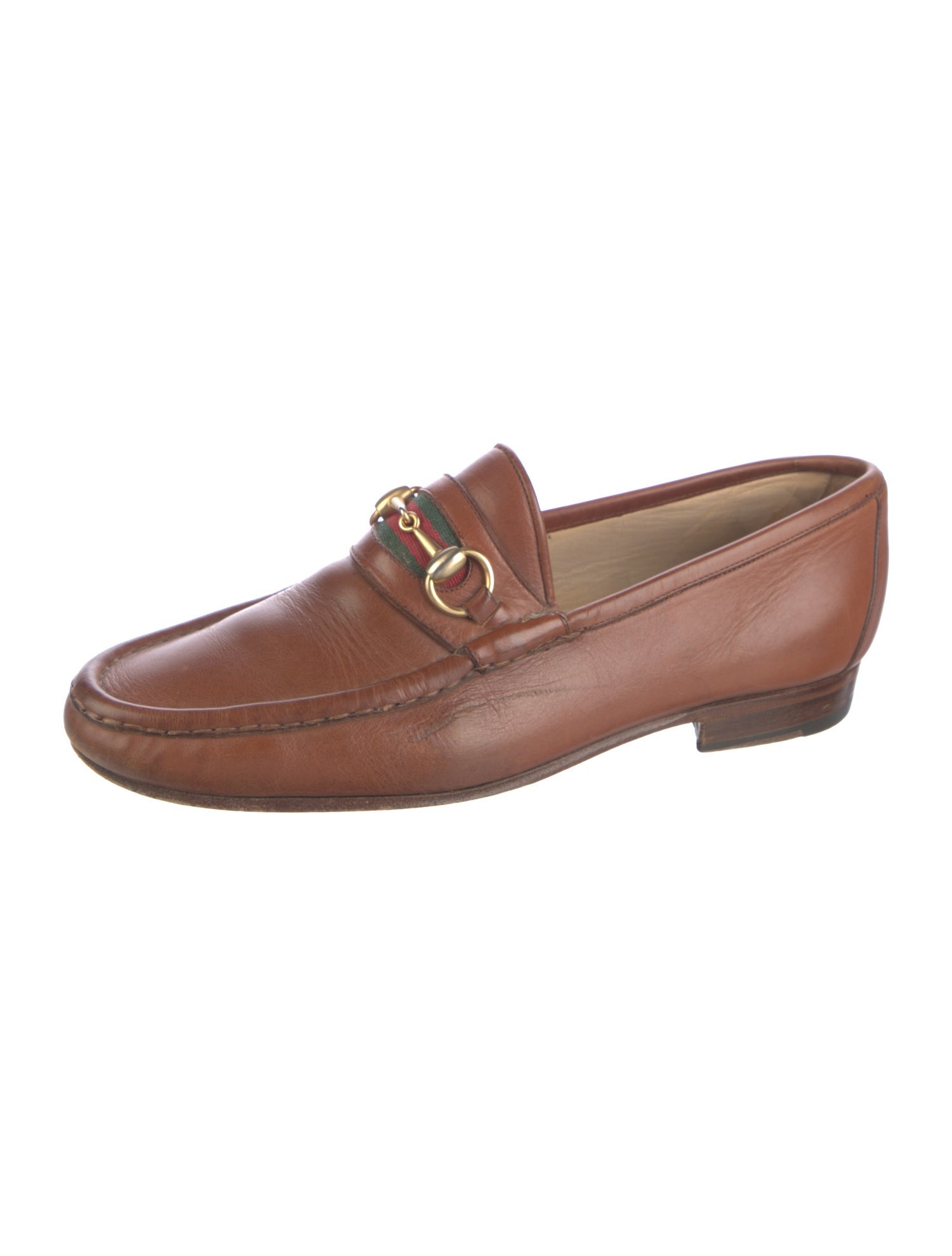 Gucci Vintage Web Accent Loafers