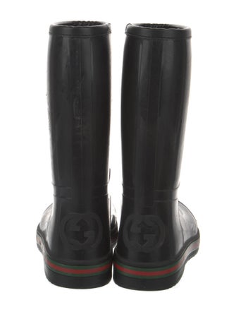 Gucci Web Accent Rubber Rain Boots