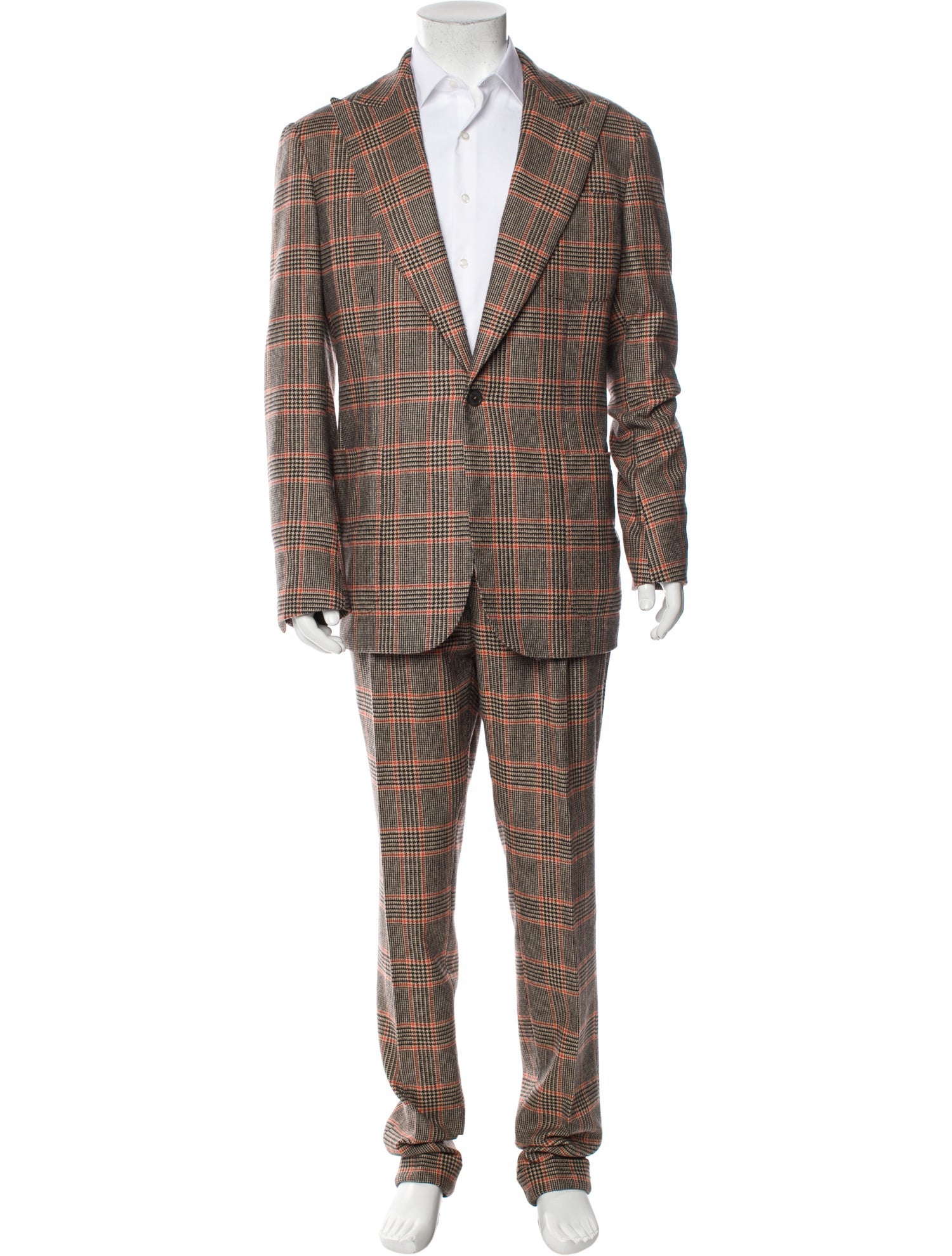 Gucci Cashmere Houndstooth Print Two-Piece Suit