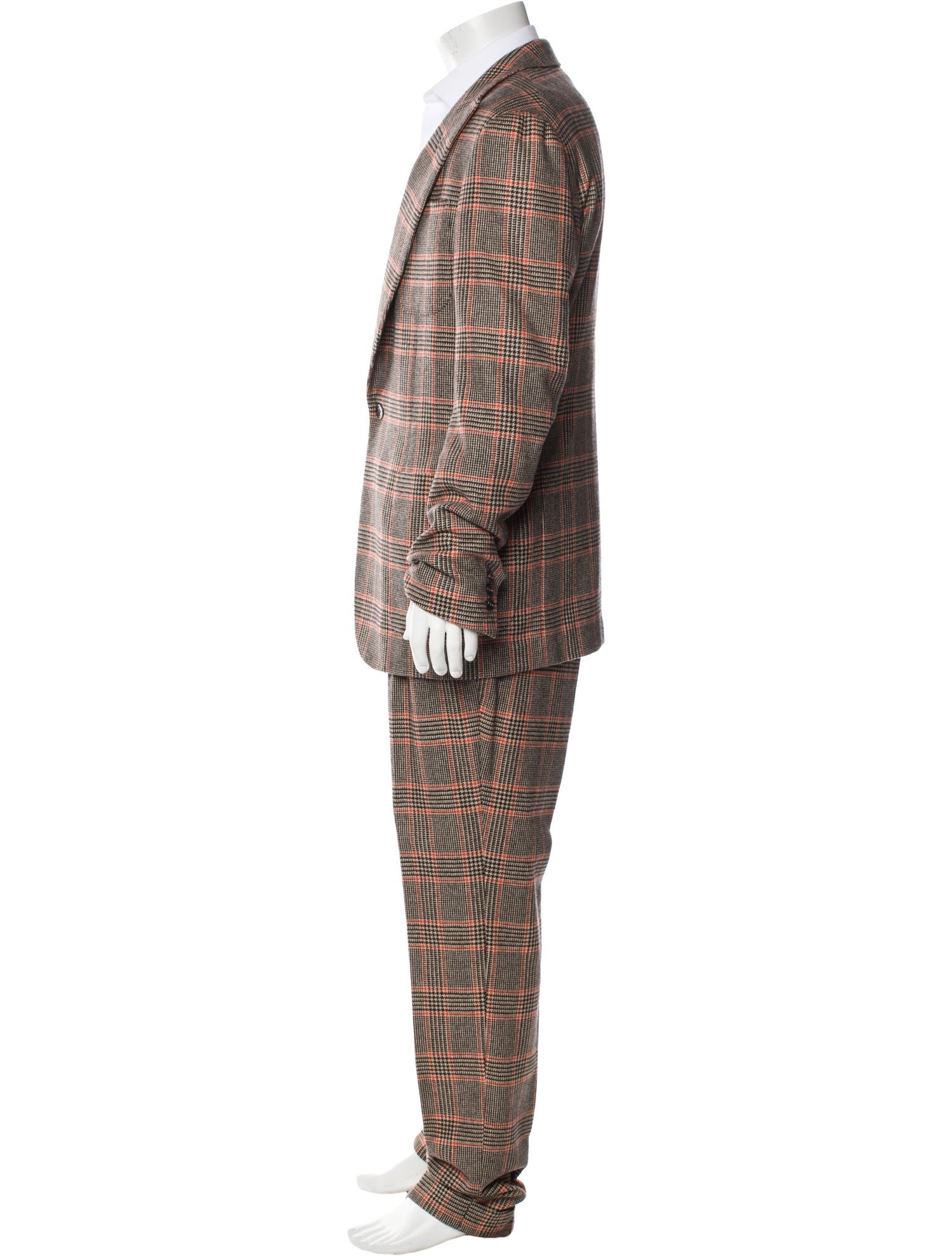 Gucci Cashmere Houndstooth Print Two-Piece Suit