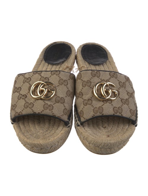 Gucci Quilted Pattern Canvas Espadrilles