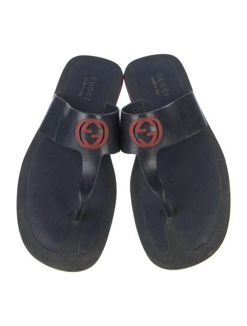 Gucci Interlocking G Logo Rubber Flip Flops