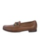 Gucci Web Accent Leather Loafers