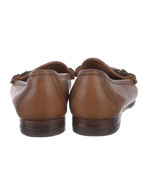 Gucci Web Accent Leather Loafers