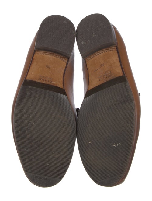 Gucci Web Accent Leather Loafers