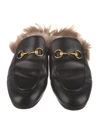 Gucci Horsebit Accent Leather Mules