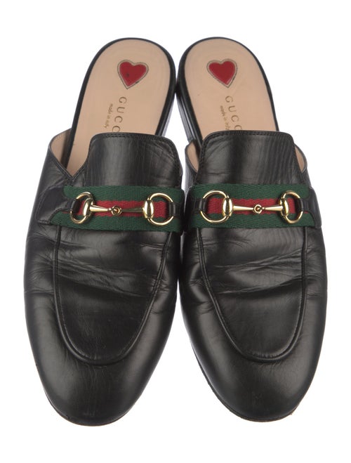 Gucci Web Accent Leather Mules