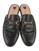 Gucci Web Accent Leather Mules
