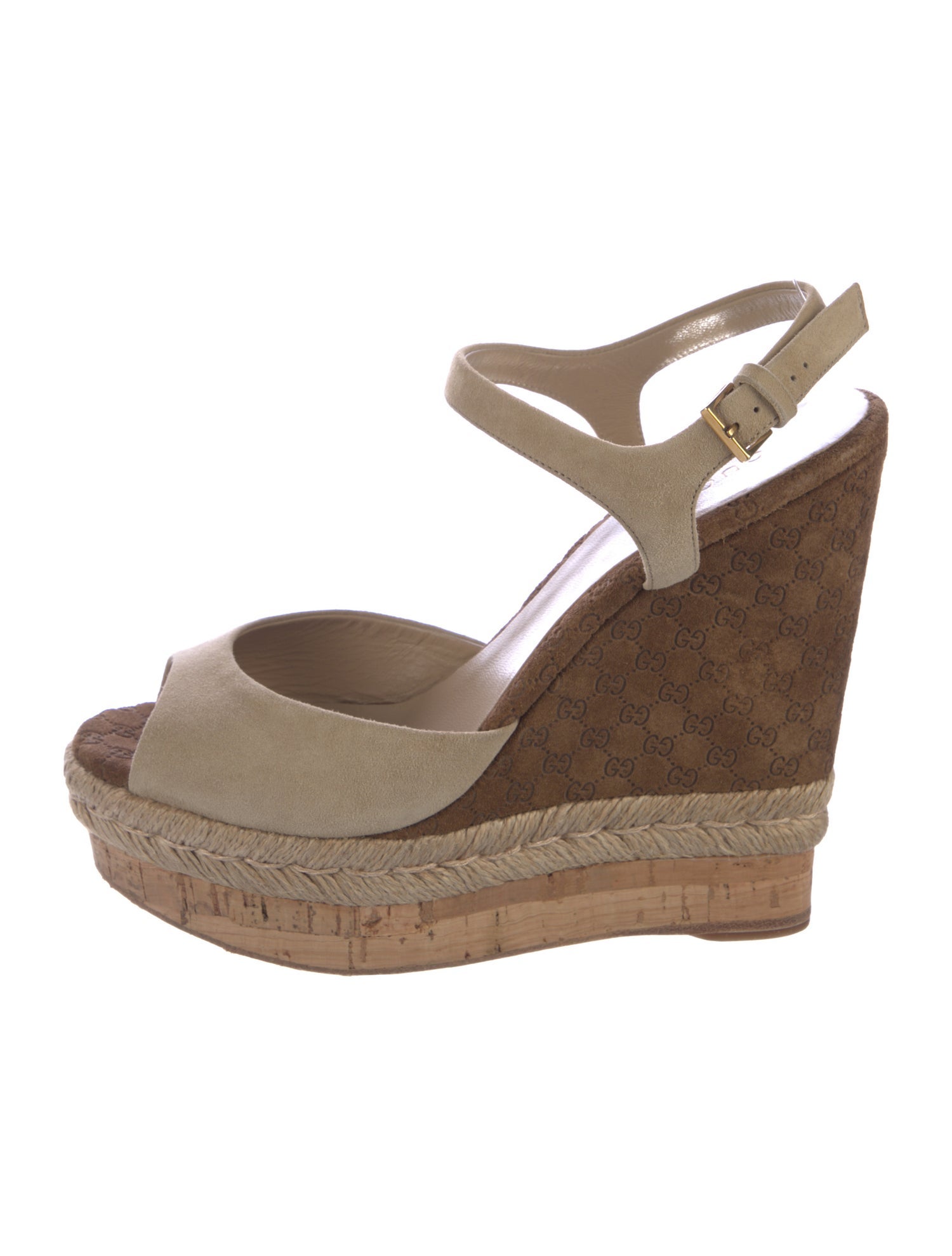 Gucci GG Logo Suede Espadrilles