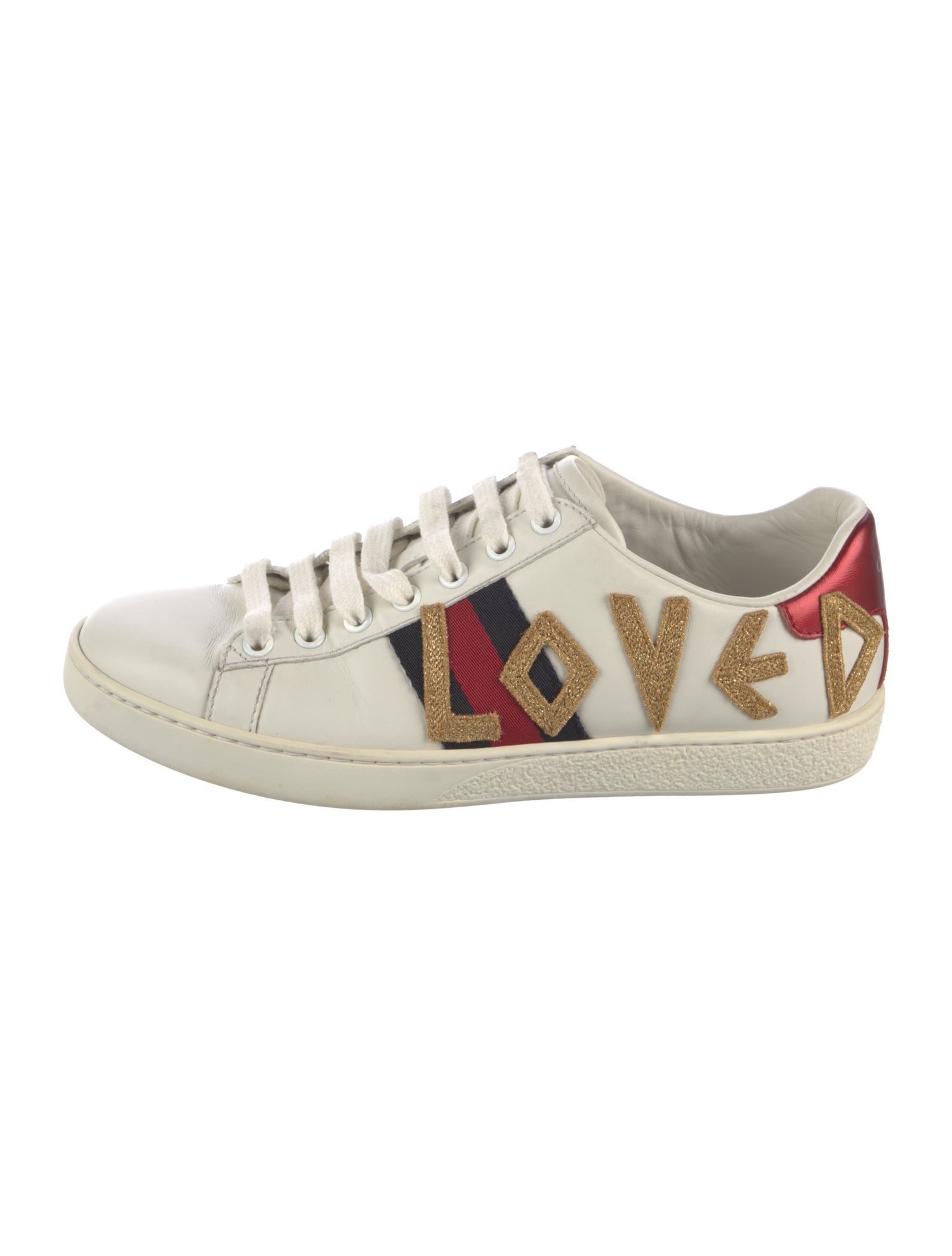 Gucci Leather Printed Sneakers