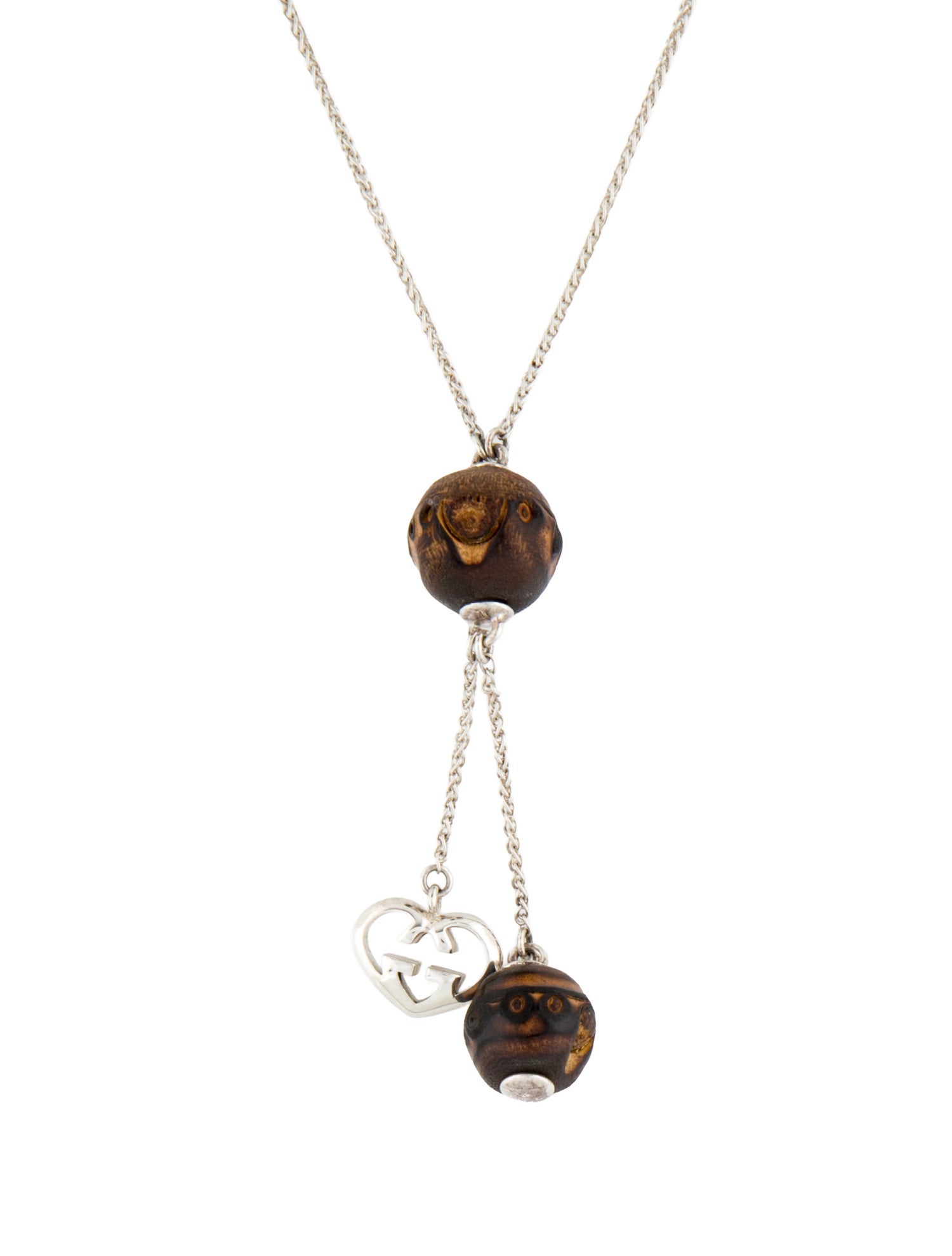 Gucci Bamboo Love Britt Heart Lavalier Necklace
