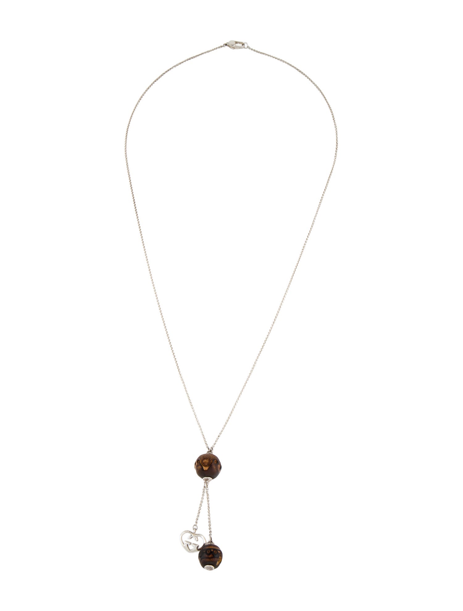 Gucci Bamboo Love Britt Heart Lavalier Necklace