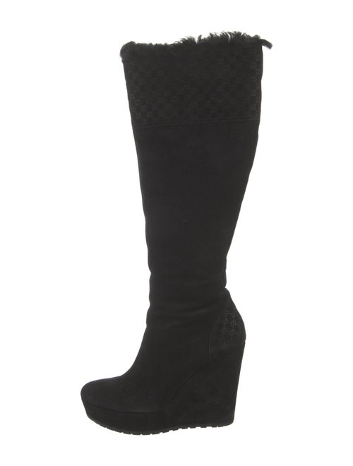 Gucci Interlocking G Logo Suede Boots
