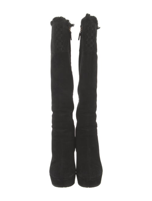 Gucci Interlocking G Logo Suede Boots
