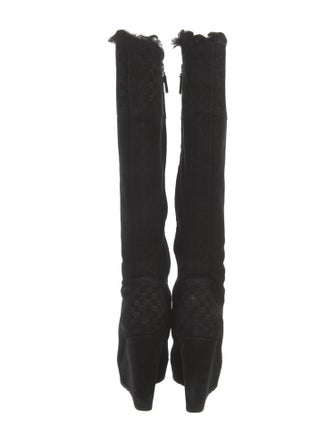 Gucci Interlocking G Logo Suede Boots