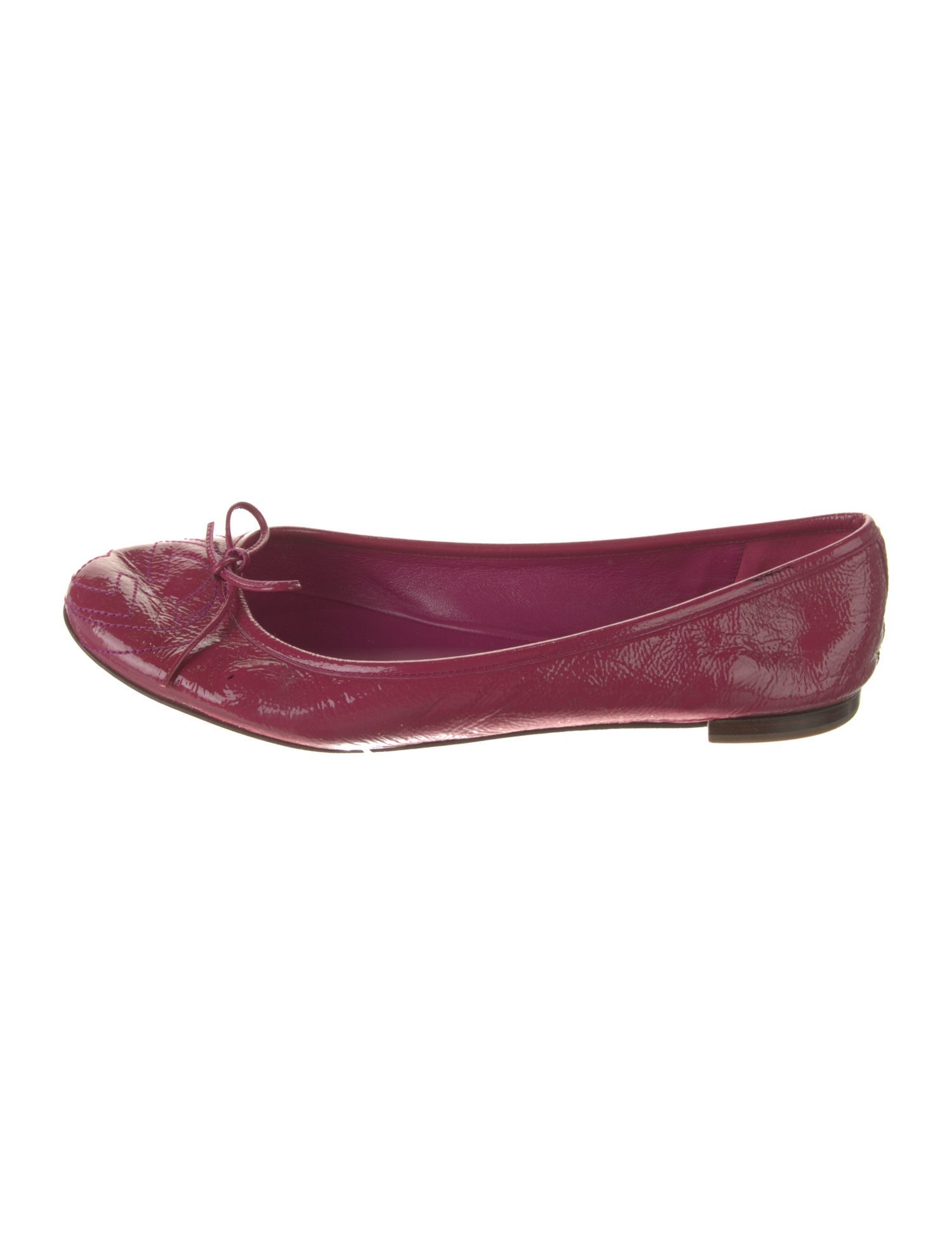 Gucci Interlocking G Logo Patent Leather Ballet Flats