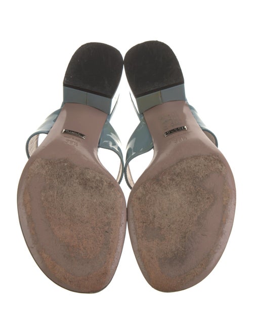 Gucci Horsebit Accent Patent Leather Slides